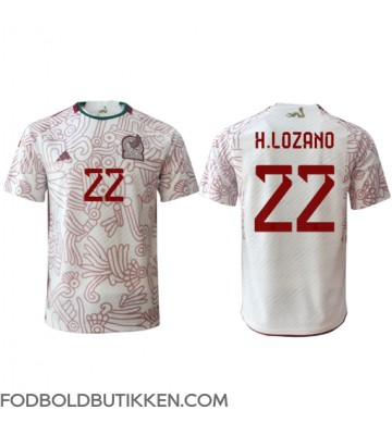 Mexico Hirving Lozano #22 Udebanetrøje VM 2022 Kortærmet